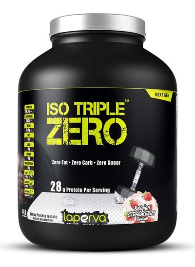 Buy Laperva Iso Triple Zero Next Generation, Supports Muscle Growth and Recovery, Rapidly Absorbed, 0 sugar & 0 carb & 0 fat, Belgian Strawberry Flavor, 4 Lbs in UAE