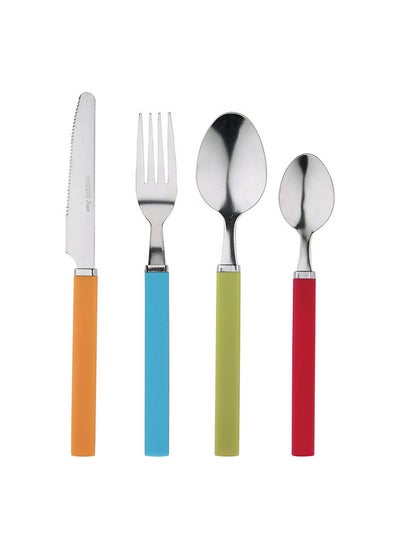 اشتري FUNNY COLORS STAINLESS STEEL COLORED HANDLE 24PCS CUTLERY SET في الامارات