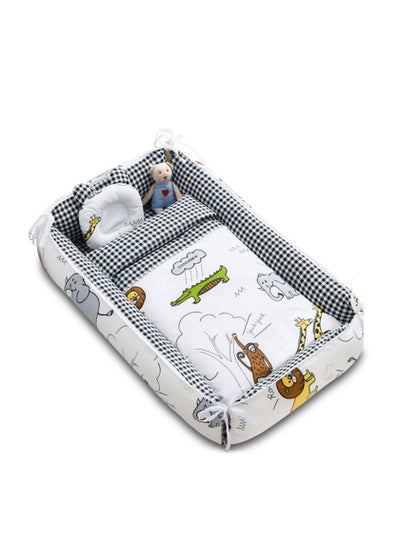 Buy Foldable Travel Bassinet,Co-Sleeping Cribs Cradles Bedside Cribs Baby Lounger Breathable Loungers,100% Cotton Portable Crib for Bedroom,Travel 0-24 Months in UAE