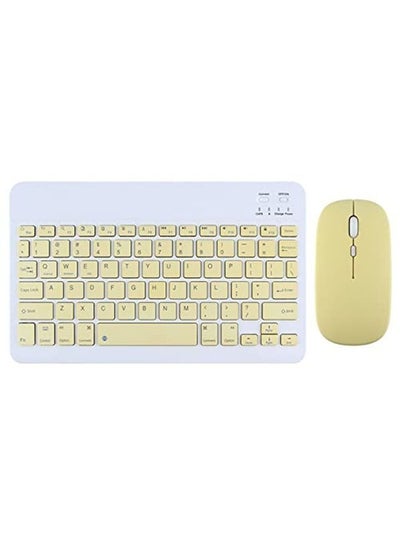 Buy Bluetooth Keyboard Mouse Combo Ultra-Slim Compact Keyboard Set for Apple Ipad iPhone Ios 13 Samsung Android Windows in Saudi Arabia