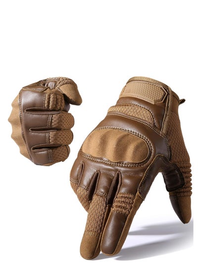 اشتري Biker Motorcycle Gloves Touch Screen Flexible Full Finger for Cycling Motorbike Work Outdoor Gear Hiking Sports Racing for Men and Women L في السعودية