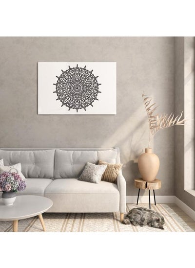 Buy Black Mandala Prints Printed Canvas wall art 120x80 in Egypt