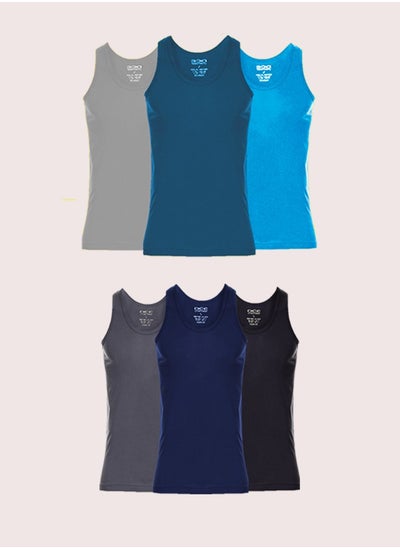 Buy Men's Sleeveless Flannel (Pack of 6 PCS) in Saudi Arabia