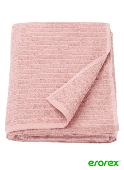 Buy Bath sheet light pink 100x150 cm in Saudi Arabia