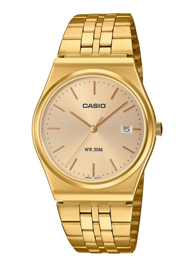 Buy Men's Analog Quartz Gold Stainless Steel Watch MTP-B145G-9AV in UAE