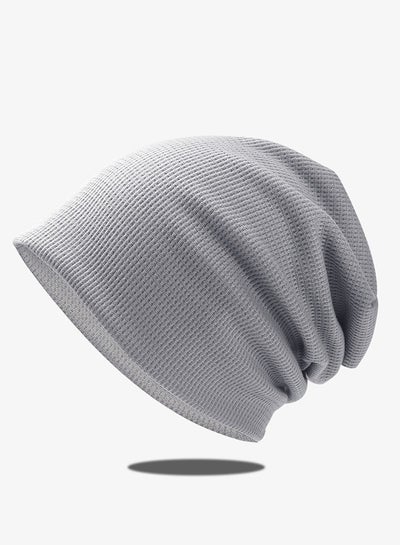 اشتري Slouch Beanie Hat for Men Women Stretchy Skull Cap Soft Spring Autumn Warm Daily Outdoor Cuffed Hats Unisex Comfortable Beanie  Grey في السعودية