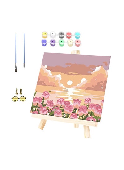 Buy Painting by Number Kits for Adults, DIY Canvas Oil Painting Kit for Kids with Paint Brushes Acrylic Pigment Drawing Paintwork, Convenient and Fun Painting in Saudi Arabia