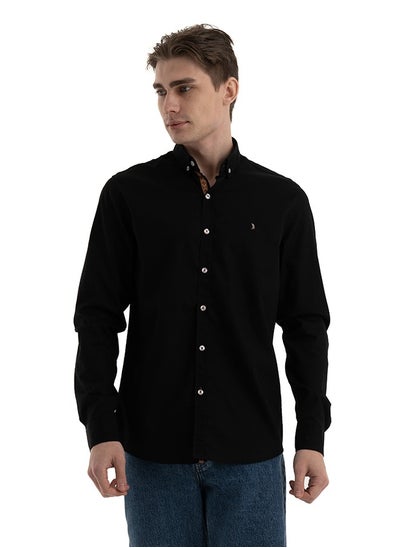 Buy Shirt Men's, Stylish,  Cotton , BLACK in Egypt