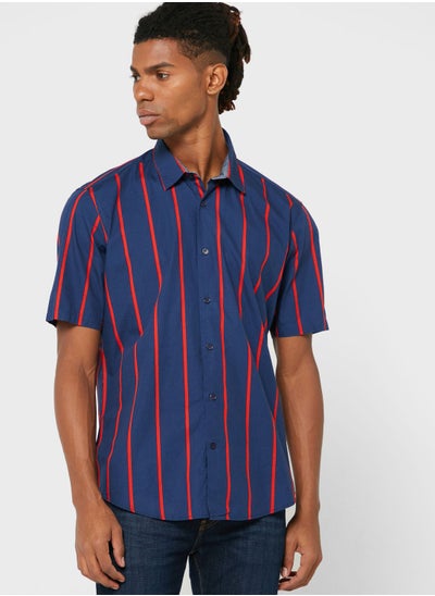 Buy Shorts Sleeve Stripe Shirt in Saudi Arabia