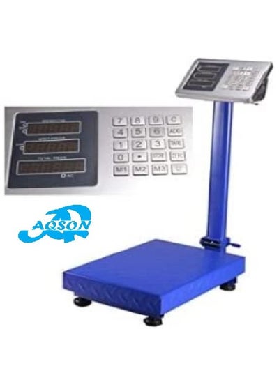 Buy AQSON Digital Weight Scale 100kg; Parcel Scale Postal Scales Platform Scales Digital LCD Display 90 ° Folding Adjustable Background Lighting Industrial Scale (Size : 100KG) in UAE