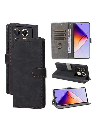 Buy Phone Case for Infinix Note 40 Pro 4G with RFID Security Protection Flip PU Leather Wallet Case with Card Holder Shockproof Protective Cover in Saudi Arabia