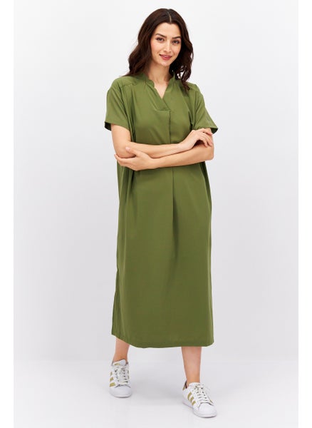 Buy Women Sports Fit Plain Outdoor Dress, Olive in UAE