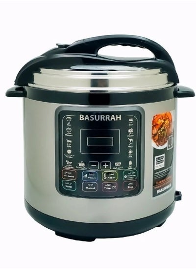 اشتري 6 liter electric pressure cooker black/silver في السعودية