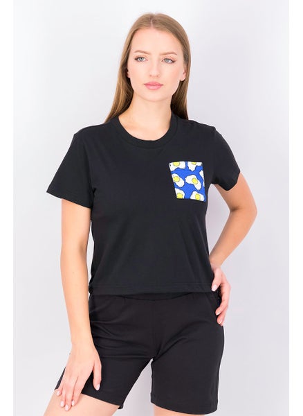 اشتري Women Sportswear Fit Short Sleeve Artist Tee, Black في الامارات