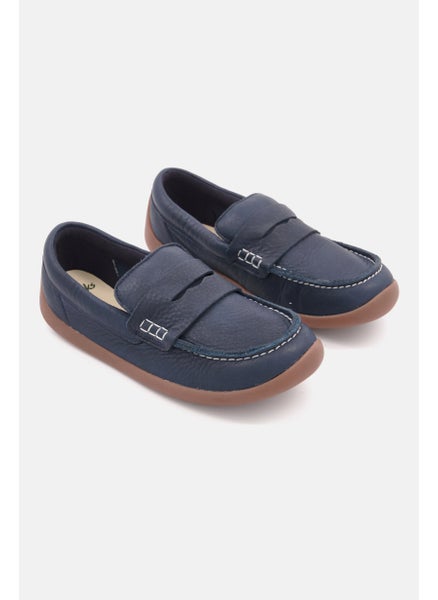 اشتري Kids Boy Wide Fit Slip On Artist Stride Shoes, Navy في الامارات