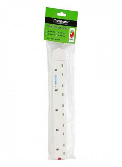 Buy Rewireable Strip 5G/13A/UK Socket TPB 1115 Terminator, White, 5 Way UK in UAE