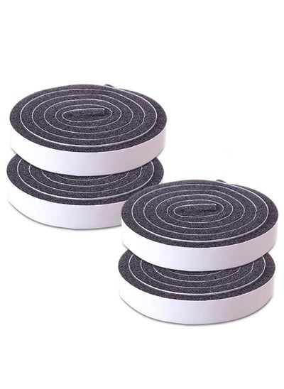 اشتري Adhesive Weather Stripping Foam Tape Window Door Draught Excluder SoundProof Strip Seals for Gap Seal 4 Rolls Total 4M Long Noise Muffling في السعودية