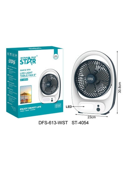 Buy Wireless 8" 3-Leaf Electric USB Table Fan with TYPE-C Port in Saudi Arabia