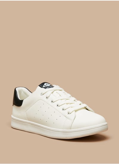 Buy Mens Solid Lace-Up Casual Sneakers in Saudi Arabia