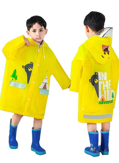 اشتري Kids Rain Poncho, KASTWAVE Children's raincoats, Raincoat Girls Boys Reusable Rain Poncho Jacket في الامارات