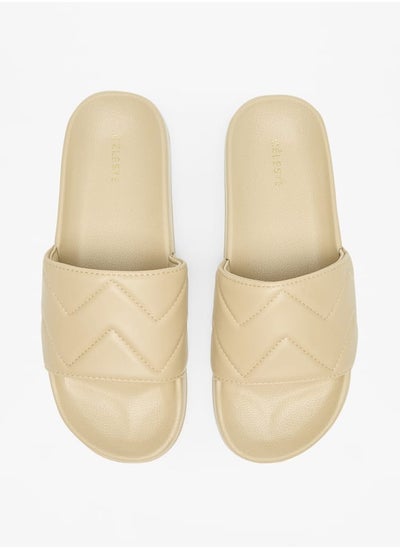 Buy Womens Quilted Slip-On Slides in Saudi Arabia