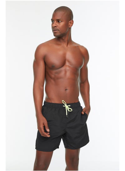 Buy Black Men's Basic Standard Size Swimsuit Sea Shorts in Egypt