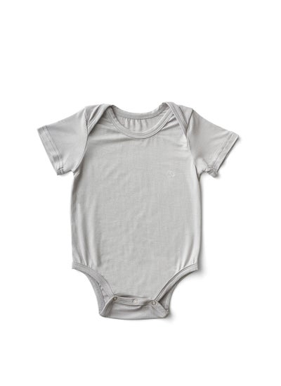 اشتري Organic Bamboo Spandex Bodysuit- Grey	0 to 3 months في الامارات