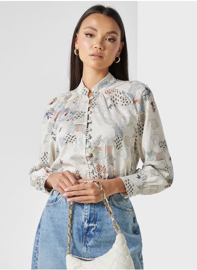 Buy Printed Button Down Shirt in UAE