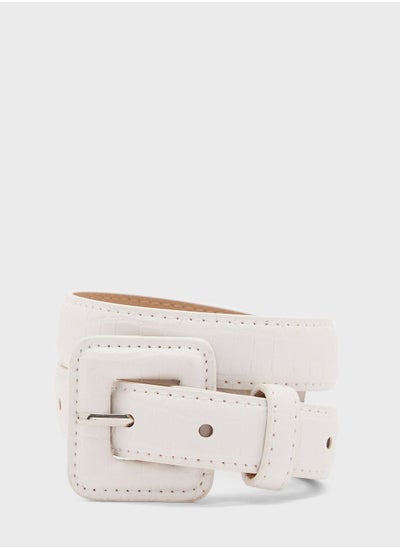 Buy Square Buckle  Croc Belt in UAE