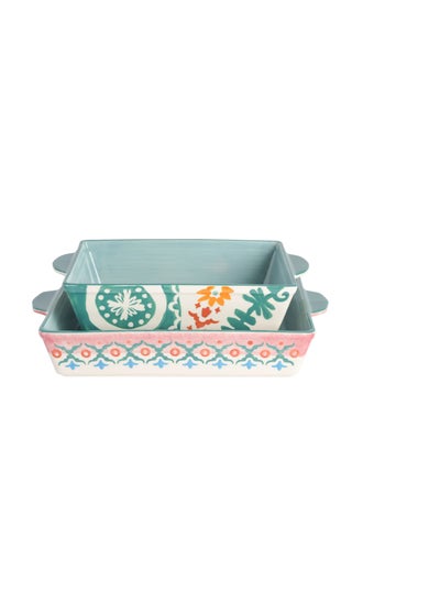 اشتري Tia Mowry 2  Pieces Baking Dish Assorted Green في الامارات