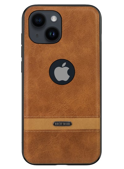اشتري Rich Boss Leather Back Cover For Iphone 14 (Light Brown) في مصر