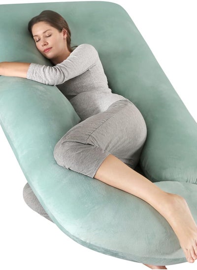 Buy Pregnancy pillow 3 pieces one piece green aqua cotton in Egypt