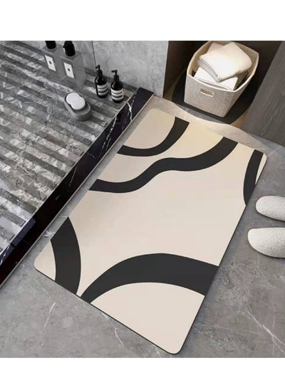 Buy Super Absorbent Soft Slip Resistant Quick Drying Microfiber Floor Mat 90x60cm in Saudi Arabia