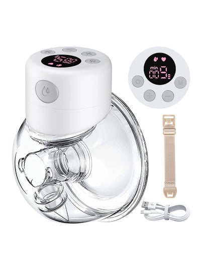 Buy Breast Pump, Wearable Breast Pump, S12 Hands Free Breast Pump, Electric Portable Breast Pump with 2 Mode & 9 Levels, Wireless Breast Pump Hand Free, (White- 1 Pack) in Saudi Arabia