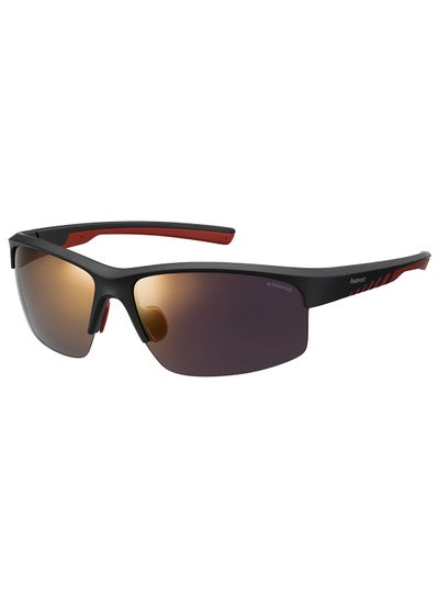 Buy Polarized Rectangular Eyewear Sunglasses PLD 7018/N/S    BLACK RED 68 in Saudi Arabia