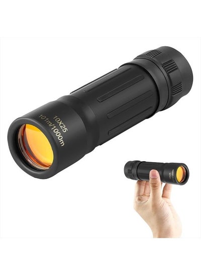 Buy 10x25 Mini Pocket Monocular Telescope high Power Compact Lightweight monocular for Bird Watching Hunting Camping Travelling in UAE