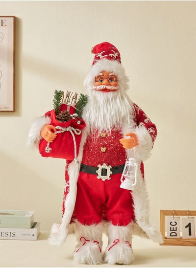 Buy Christmas Santa Figurine Decorations,Standing Christmas Santa Claus Doll,Santa Knitted Doll,Xmas Ornament,Cute and durable,Gift for Holiday Party Home Decorations in UAE