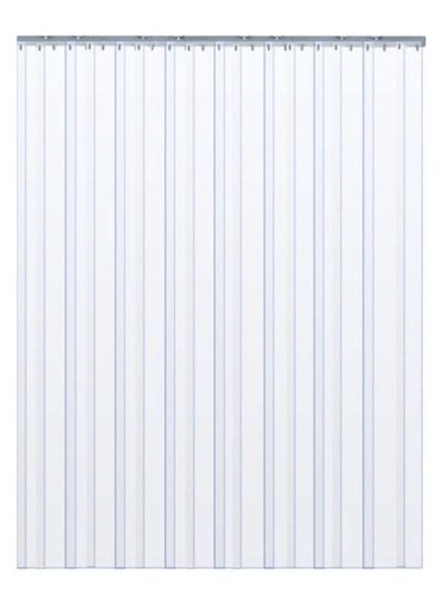 Buy 2mm PVC AC Strip Door Curtains (6 Strips) for Commercial Doorways With Hanging Stainless Steel Channel Bar, Readymade Refrigeration Grade Transparent Door Curtains (Coverage 2.7 x 1 Meter) in UAE
