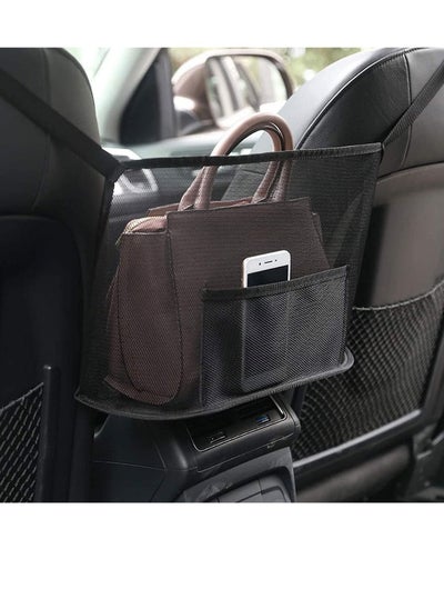 Buy Car Handbag Holder Net Pocket Car Purse Holder Net Pocket Handbag Organizer Front Seat Storage Driver Storage Pouch Bag Barrier for Car Front Backseat Pet Kids Phone Cup Tissue Black in UAE