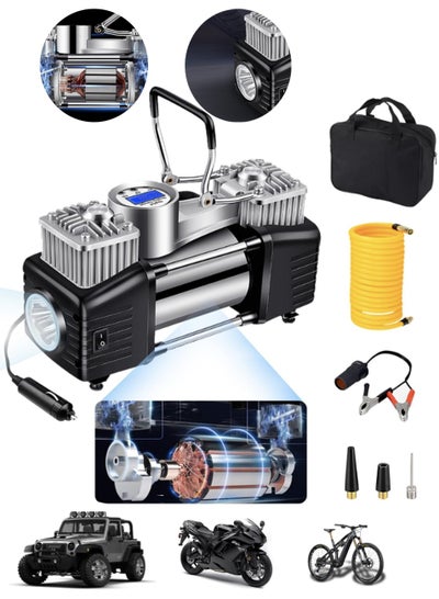 Car Inflator Pump Tire Air Compressor Auto Vehicle Portable Pump - Car