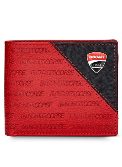 اشتري Ducati Corse Trionfo Red Genuine Leather Wallet For Men - DTLGW2200302 في السعودية