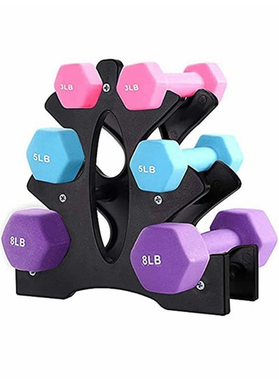 اشتري Dumbbell Rack Stand, 3 Tier Dumbbells Weights Handle Hand Weight Tower, Holds 30 Pounds(Without Dumbbells) في الامارات