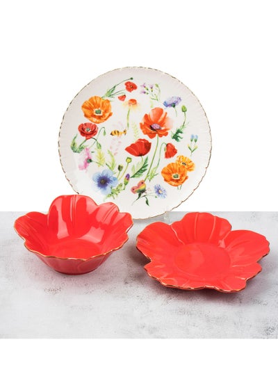 Buy ceramic breakfast Plate set of 3 pcs in Saudi Arabia