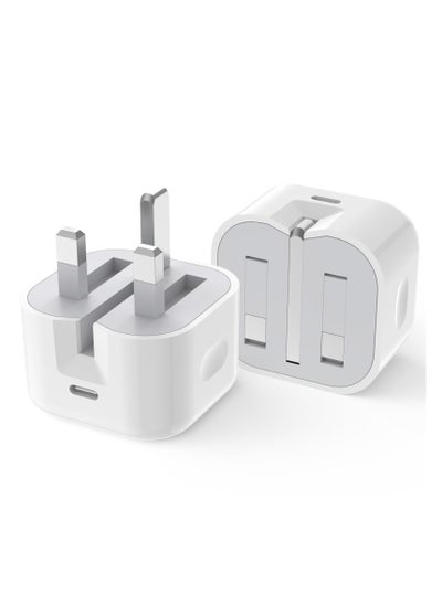 اشتري 20W Folding Mobile Phone Wall Charger for iPhone 14/13/12/11/X, 2 Pack في السعودية