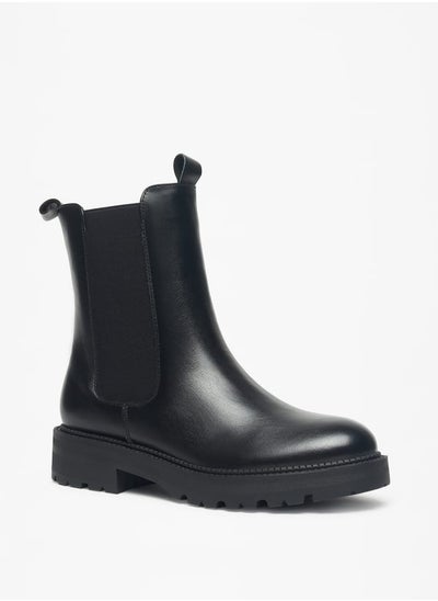 اشتري Womens Solid Boots with Zip Closure في الامارات