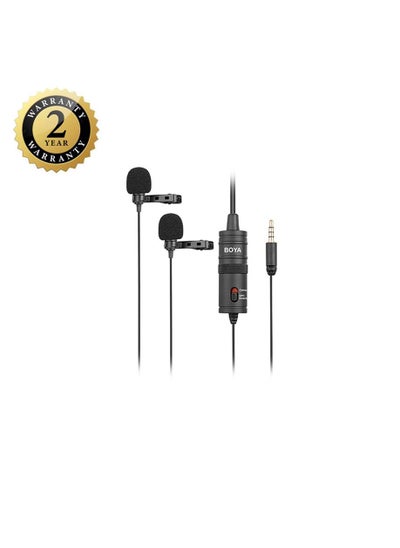 اشتري BOYA BY-M1DM Dual Omnidirectional Lavalier Microphone with 2 years warranty - official distributor في مصر