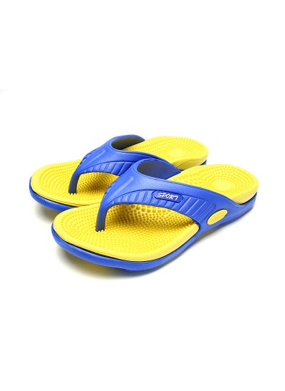 Buy Breathable Size 47 Mens Flip-Flops with Massage Sole Yellow in UAE