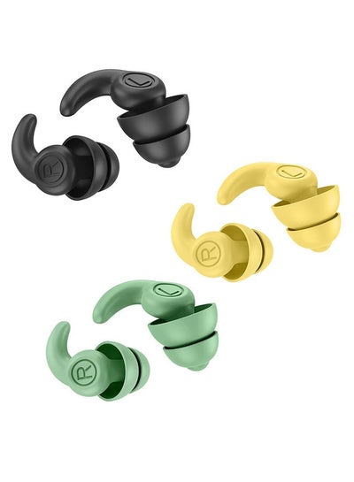Buy Ear Plugs for Sleeping， Swimming Earplugs， 3-Pairs Pack Waterproof Reusable Silicone Swimming Ear Plugs for Swimming Showering Bathing Surfing Sleeping and Studying Travel, Suitable for Adults in Saudi Arabia