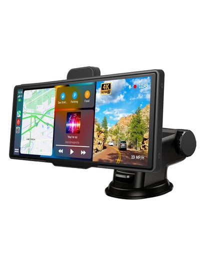 اشتري Wireless Carplay Screen, 4k HD 10.26 Inch Car Smart Screen Wireless Carplay With Front And Rear Dual Recorders, Durable Android Auto Screen With Cam Recorder Loop Recording, (Without Memory Card) في الامارات