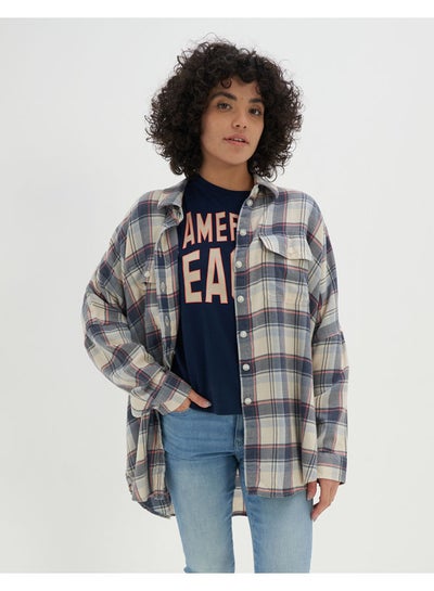 Buy AE Oversized Flannel Beach Shirt in Egypt